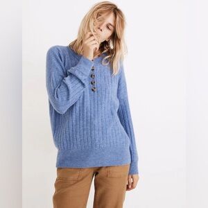 Madewell Bowden Henley Sweater in Coziest Yarn